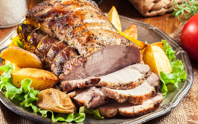 Lombo Suíno com Crosta de Mel e Mostarda