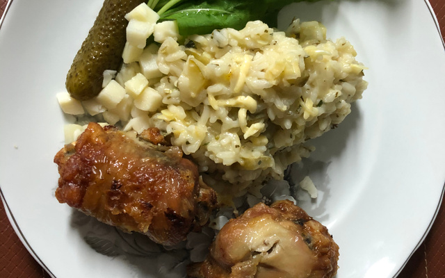 Risoto de abobrinha e limão siciliano