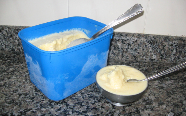 Sorvete de damasco fácil