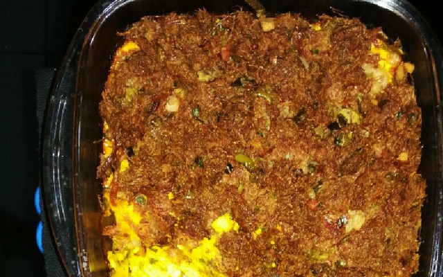 Souflé de abóbora com carne seca do Lúcio Cezar