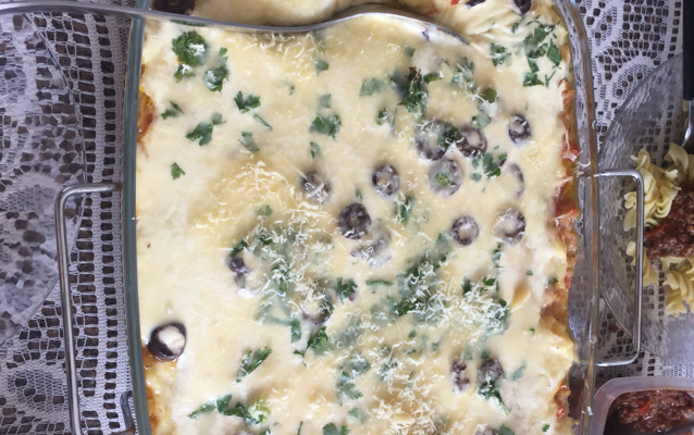 Torta de bacalhau com requeijão