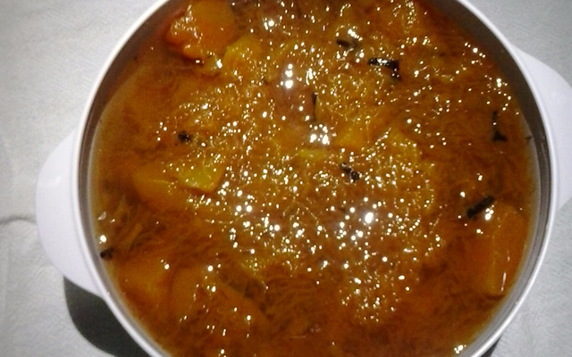 Doce de abóbora em pedaços