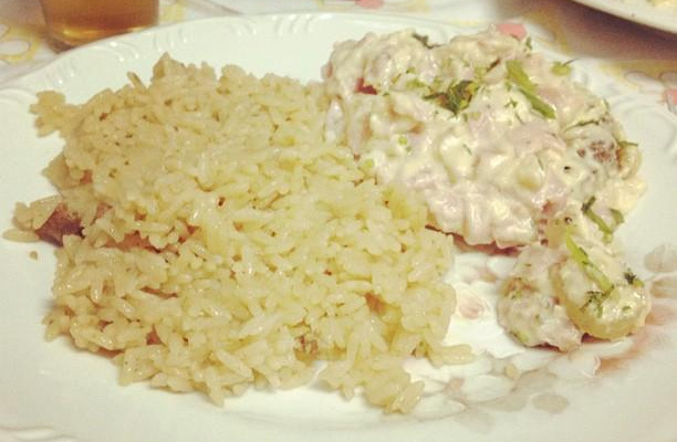 Bife acebolado com maionese