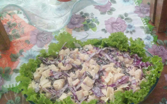 Salada de repolho roxo