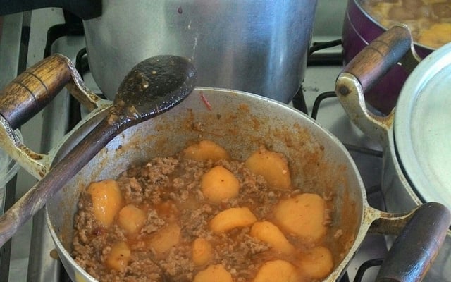 Carne moída com mandioquinha