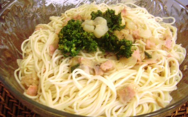 Espaguete com Molho de Aspargos