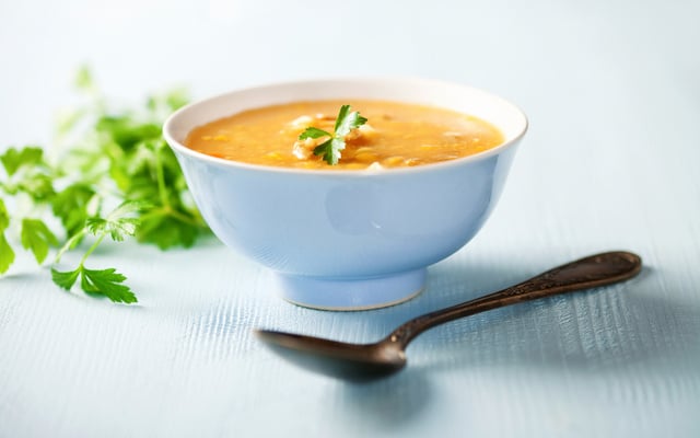 Sopa de ervilha vegetariana