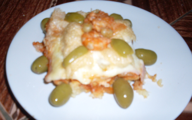 Batata recheada com camarão