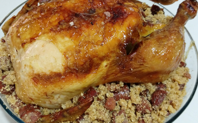 Farofa para frango ou chester