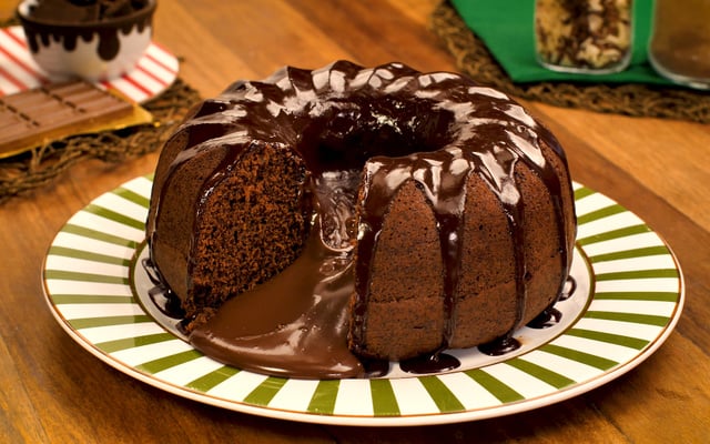 bolo vulcão de chocolate