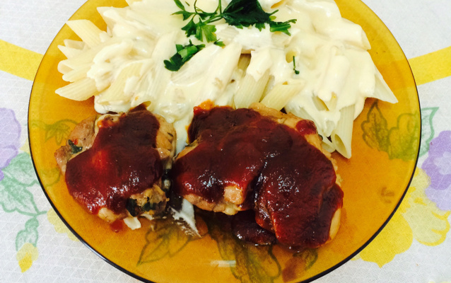 Frango ao forno com barbecue