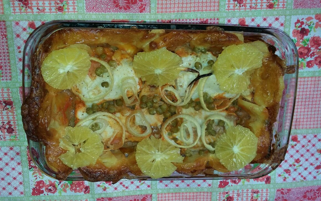 Filé de merluza ao forno