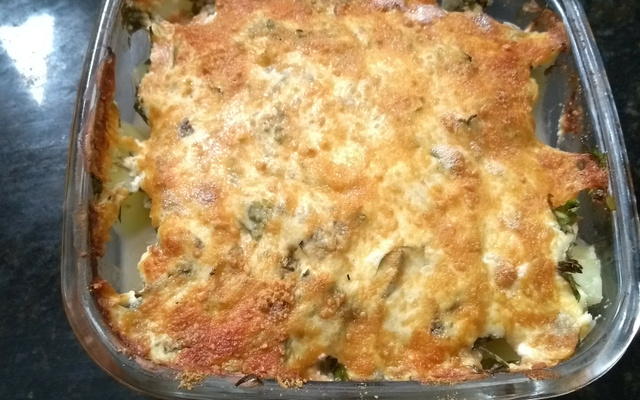 Filé de tilápia com batata no forno