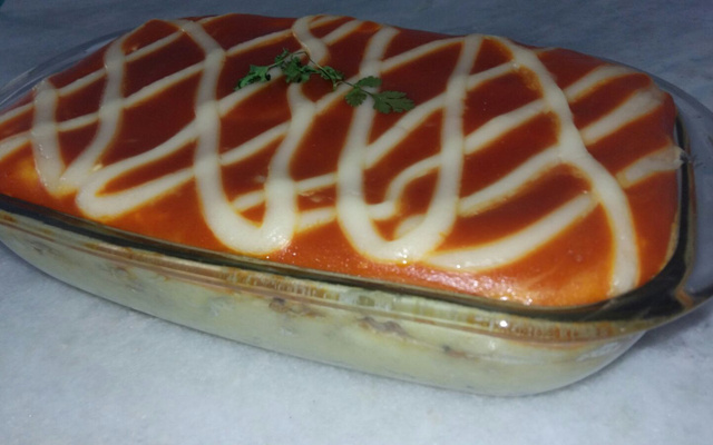 Purê recheado do Kim