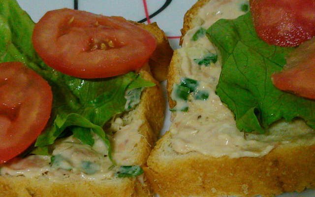 Sanduíche rápido de atum