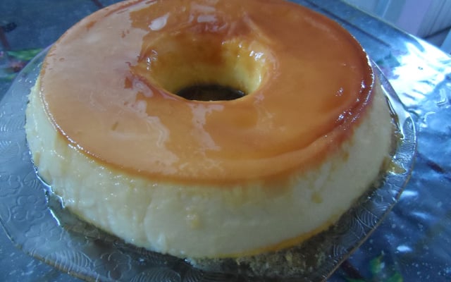 Pudim de leite com sintonia (castanha de caju com canela)