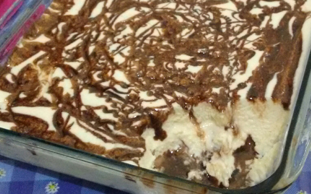 Delícia gelada (bolo gelado tipo sorvete)