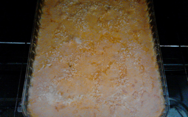 Fricassê de frango com creme de milho