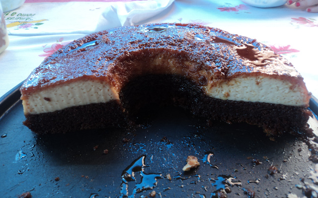 Bolo pudim de chocolate