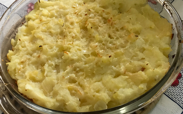 Souflé de batata e queijo