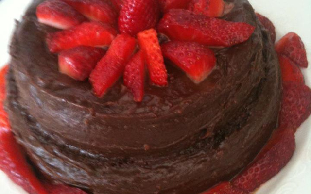 Bolo de chocolate com coco