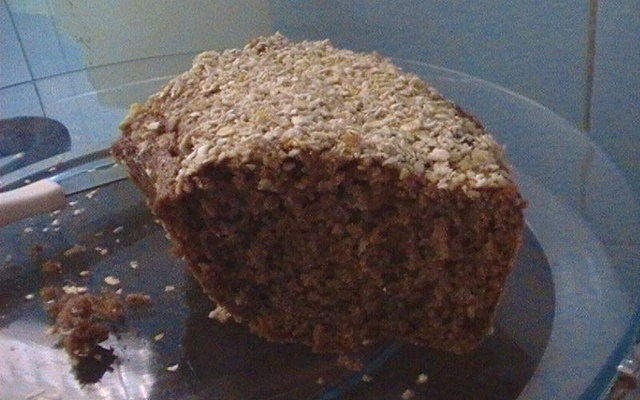 Bolo de chocolate e aveia