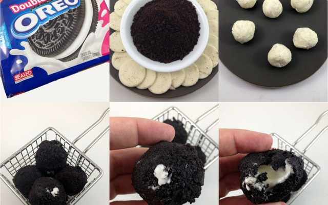 Bolinho de Oreo frito