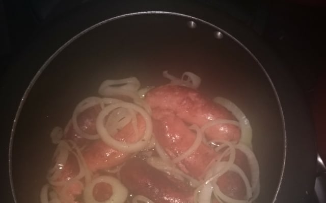 Linguiça na panela de pressão