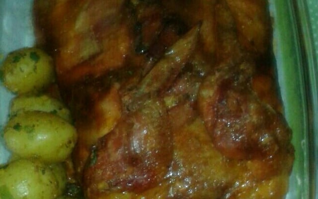 Frango desossado e recheado do Lúcio Cezar