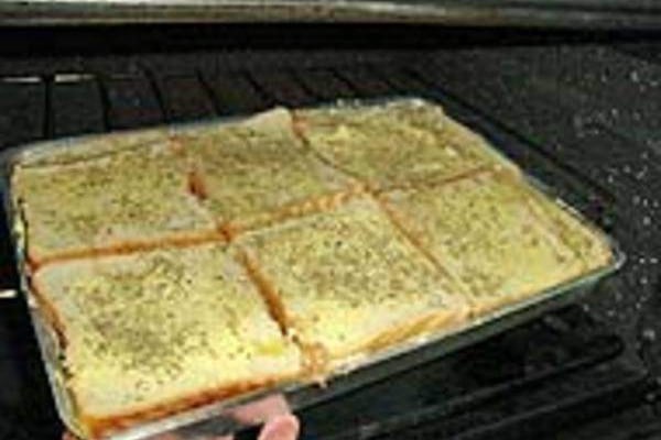 Pizza de pão de forma