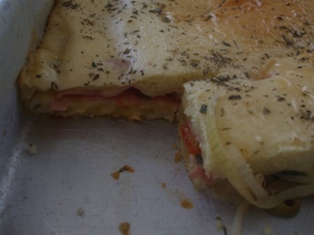 Torta de queijo e presunto