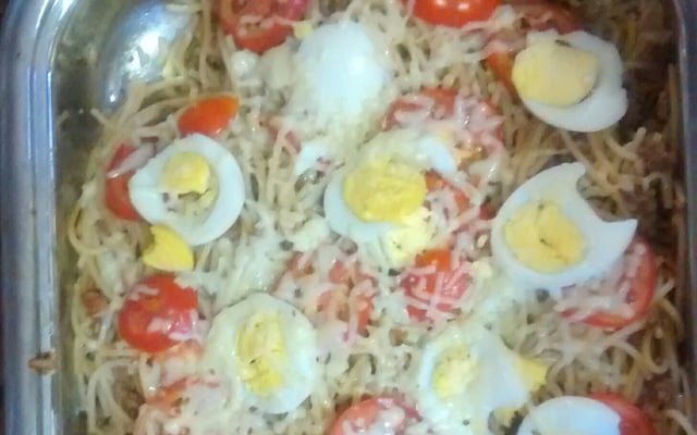 Macarronada com mussarela