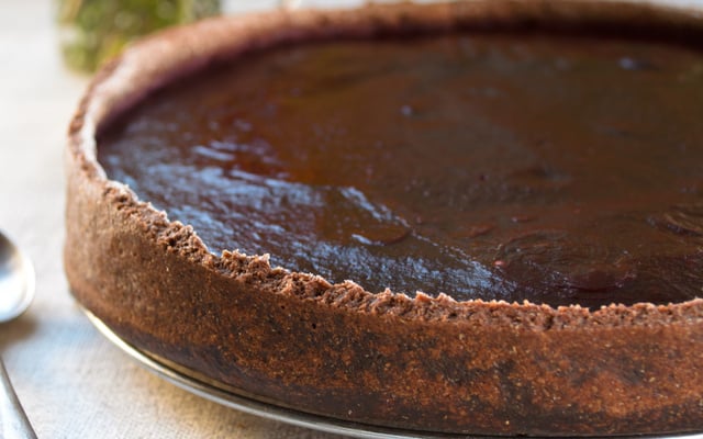 Torta de nozes com chocolate