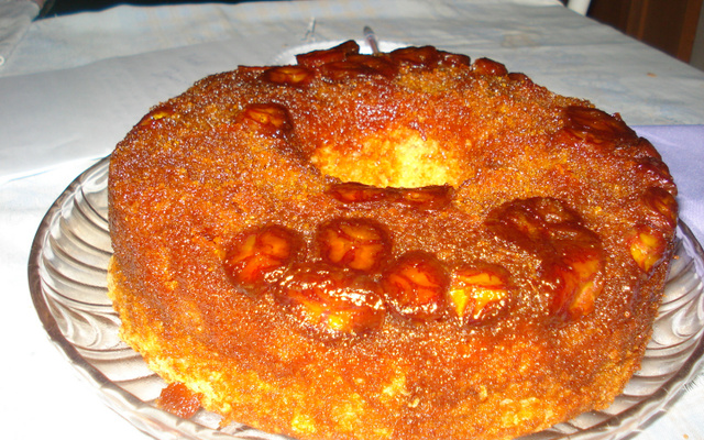 Bolo Caramelado de banana