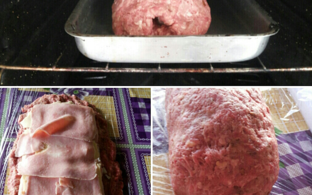 Rocambole de carne moída