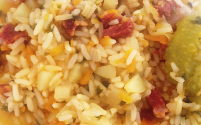 Arroz carreteiro da Rê