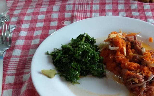 Escondidinho de abóbora com carne seca