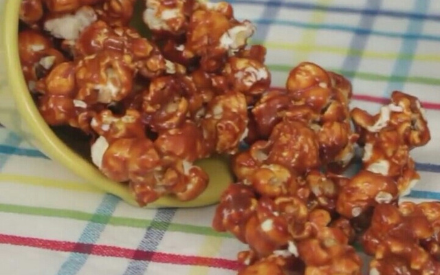 Pipoca com caramelo salgado