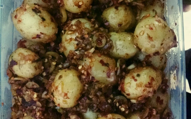 Batatinhas bolinhas em conserva