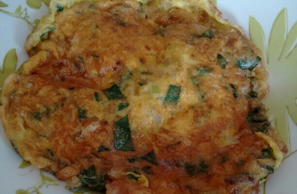 Omelete de espinafre rápido