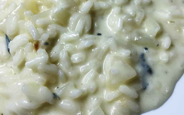 Risoto de pêra com gorgonzola