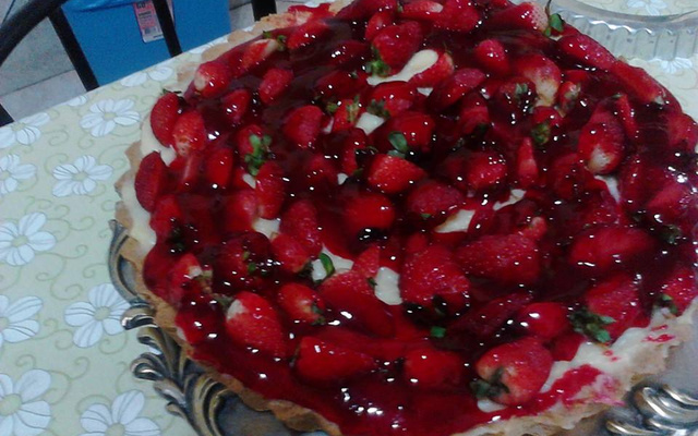 Torta de morango com iogurte