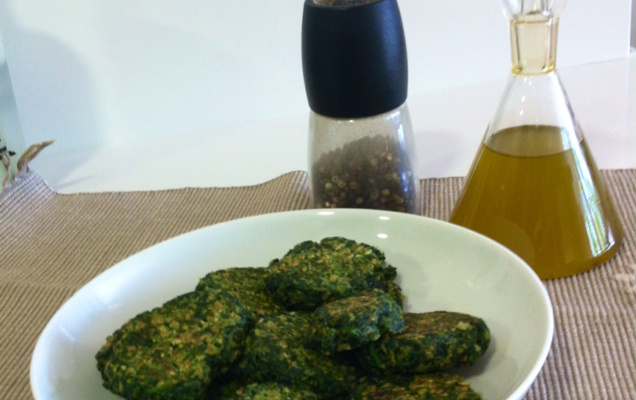 Bolinho de espinafre e aveia