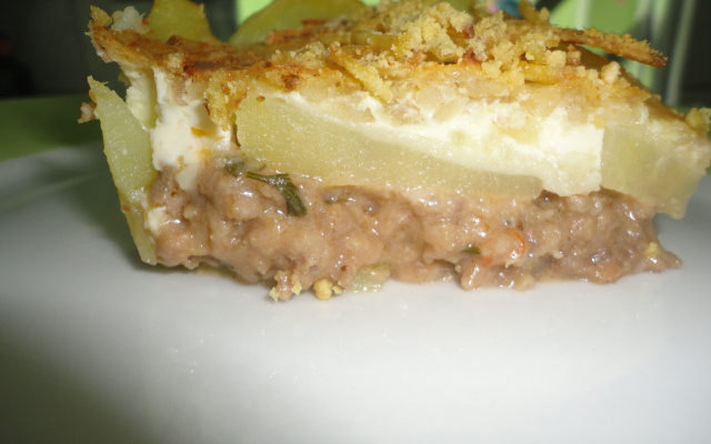 Torta de batata recheada