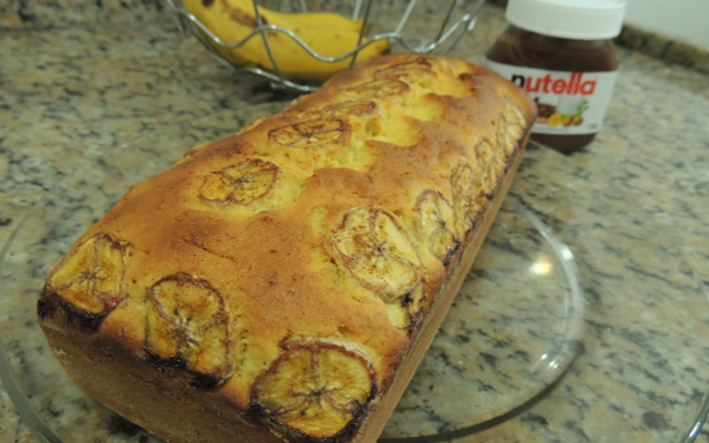 Bolo de Banana com recheio de Nutella
