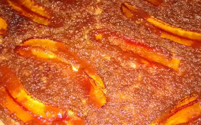 Bolo de pão francês com banana