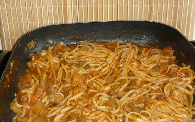 Macarrão com berinjela