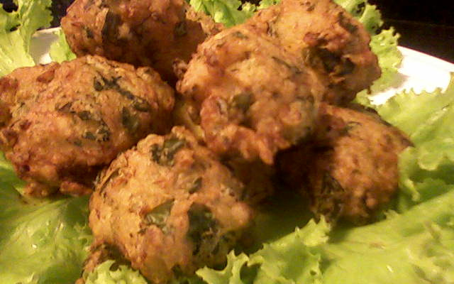 Bolinhos de talos, folhas ou cascas