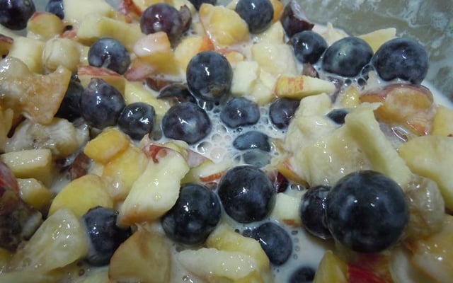Salada de frutas com iogurte