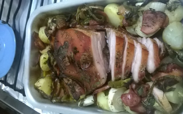 Barriguinha de porco ao forno